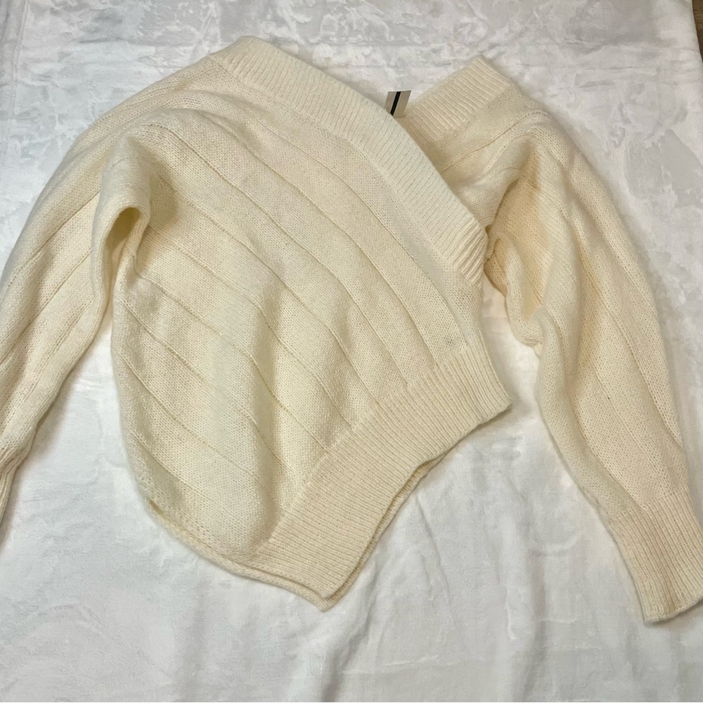 WRAPPED SWEATER WITH UNEVEN BOTTOM Size S - Picture 6 of 6